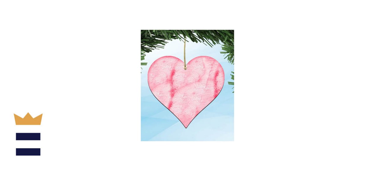 The Holiday Aisle Love Heart Shaped Rustic Wooden Ornaments, Set of Three