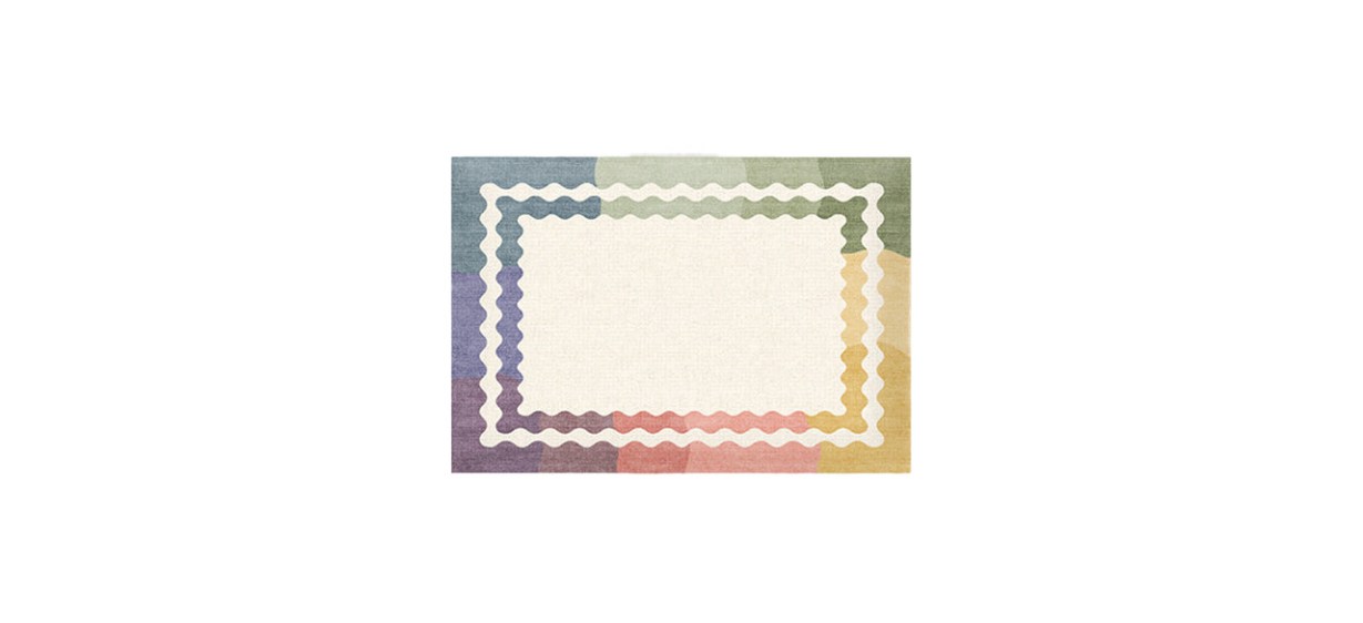 The Home Edit Wavy Rainbow Bath Mat