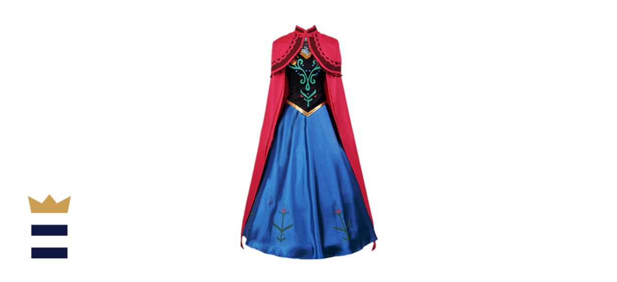 Tinyones Women Princess Costume Cosplay Dress Up Halloween Gown Outfit with Cloak