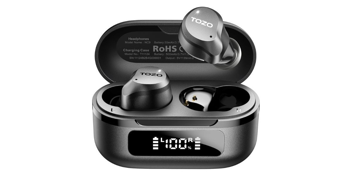  TOZO NC9 Hybrid Active Noise Cancelling Wireless Earbuds