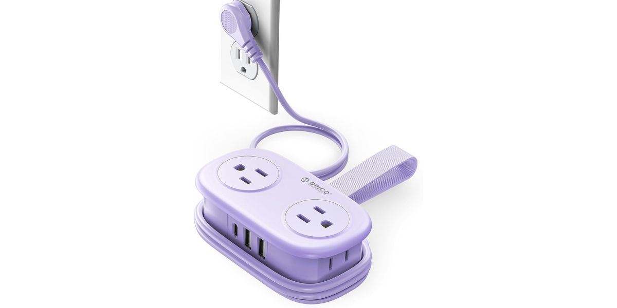 ORICO 4FT Purple Travel Power Strip 