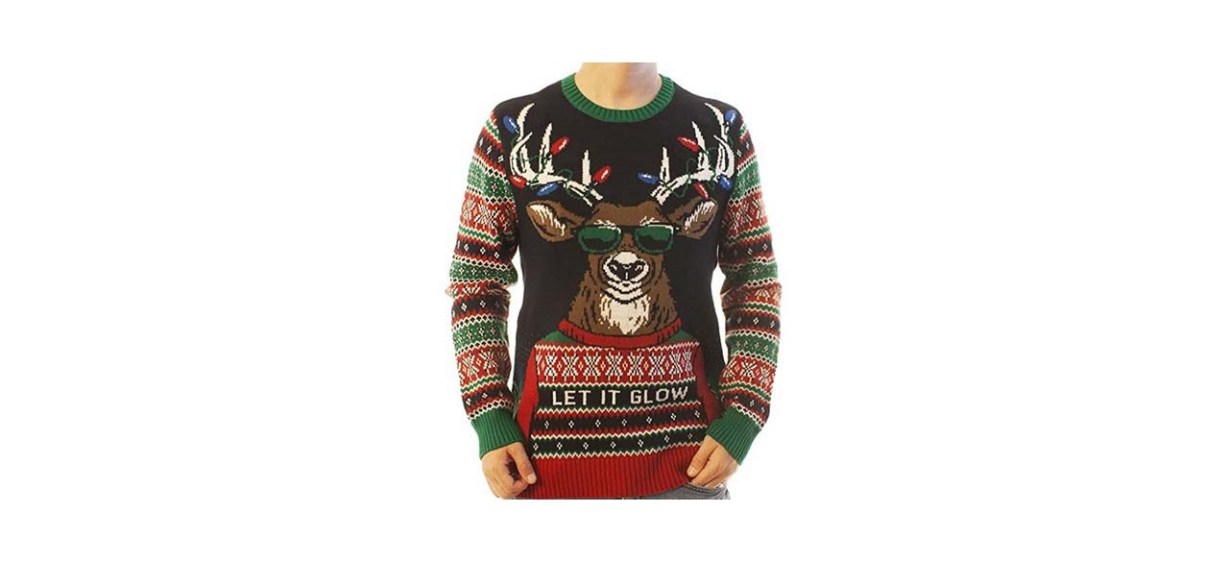 Let It Glow Reindeer LED Light-Up Ugly Christmas Sweater – The Ugly Sweater  Co.