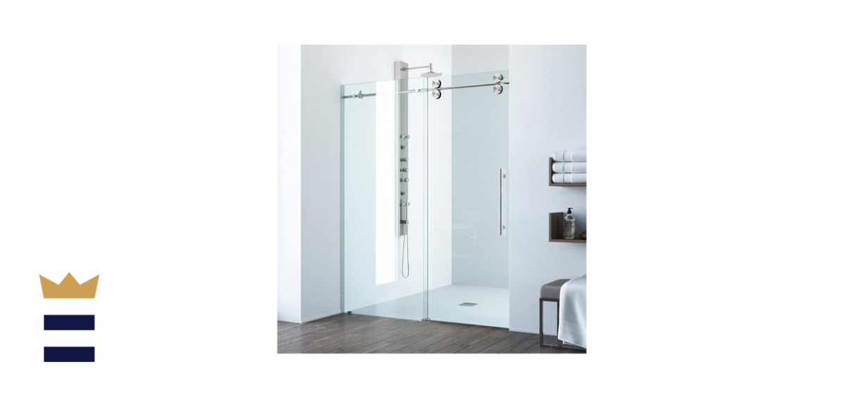 VIGO Frameless Sliding Rectangle Shower Door