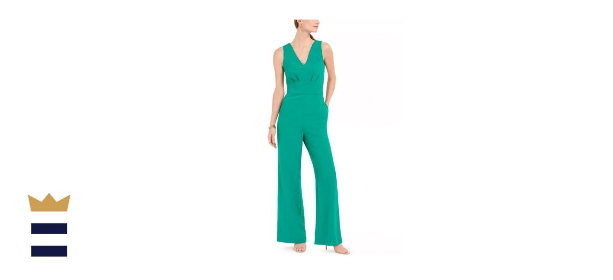 Vince Camputo V-Neck Crepe Jumpsuit