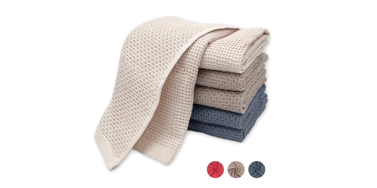 Homieway 6 Pack 100% Cotton Dish Towels