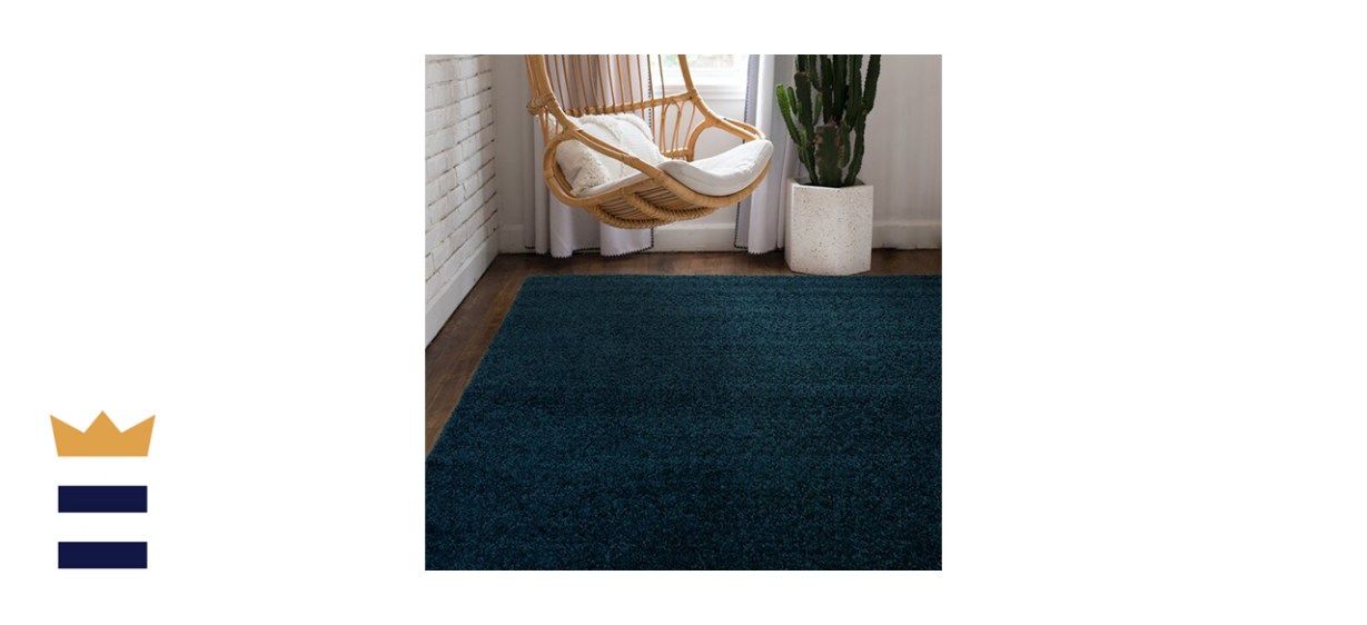 Wayfair Basics Shag Navy Area Rug
