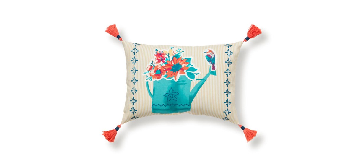 Best The Pioneer Woman Watering Can Outdoor Rectangular Pillow Best The Pioneer Woman Watering Can Outdoor Rectangular Pillow