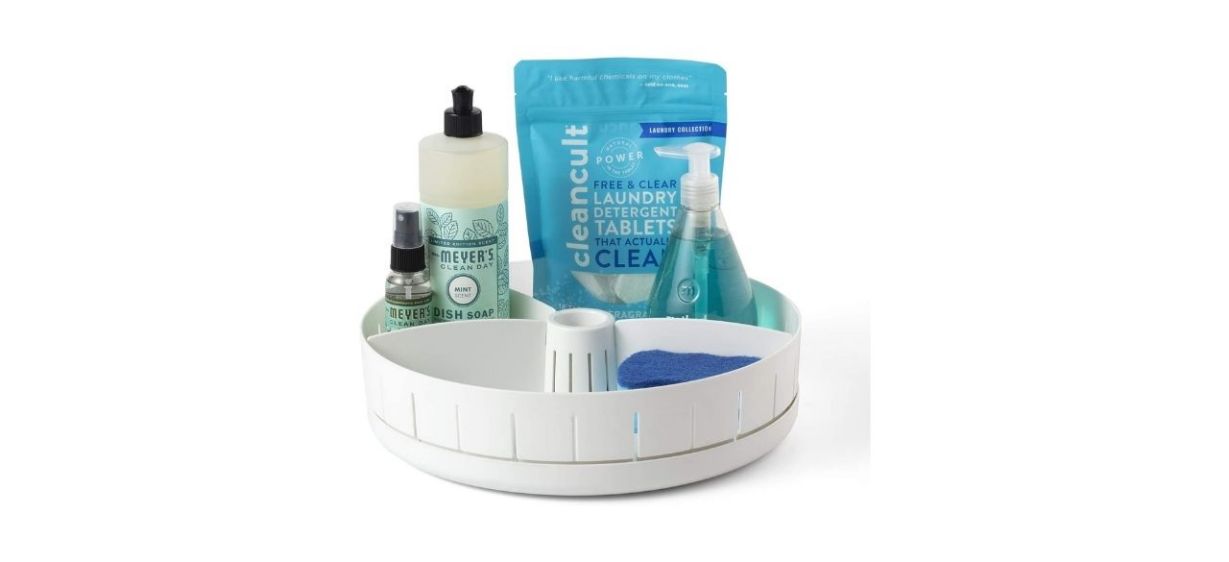 YouCopia SinkSuite Under Sink Turntable with Adjustable Dividers