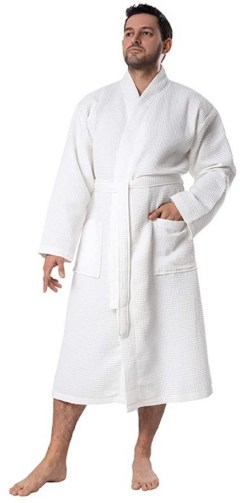 BAGNO MILANO Lightweight Waffle Knit Spa Robe