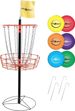 Park & Sun Sports Portable Disc Golf Steel Target Goal with Basket