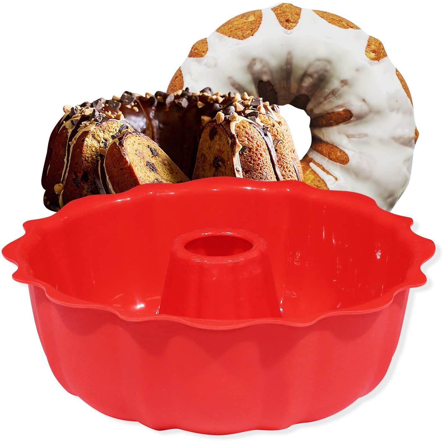 Aokinle Silicone Fluted Tube Cake Pan