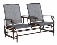 Fleur De Lis Living Outdoor Quitman Gliding Metal Bench