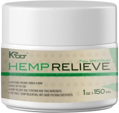 K2GO Organic Virgin Hemp Extract Pain Relief Cream