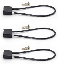 MIND&ACTION California DOJ-Approved Keyed 15'' Cable Gun Lock 3-Pack