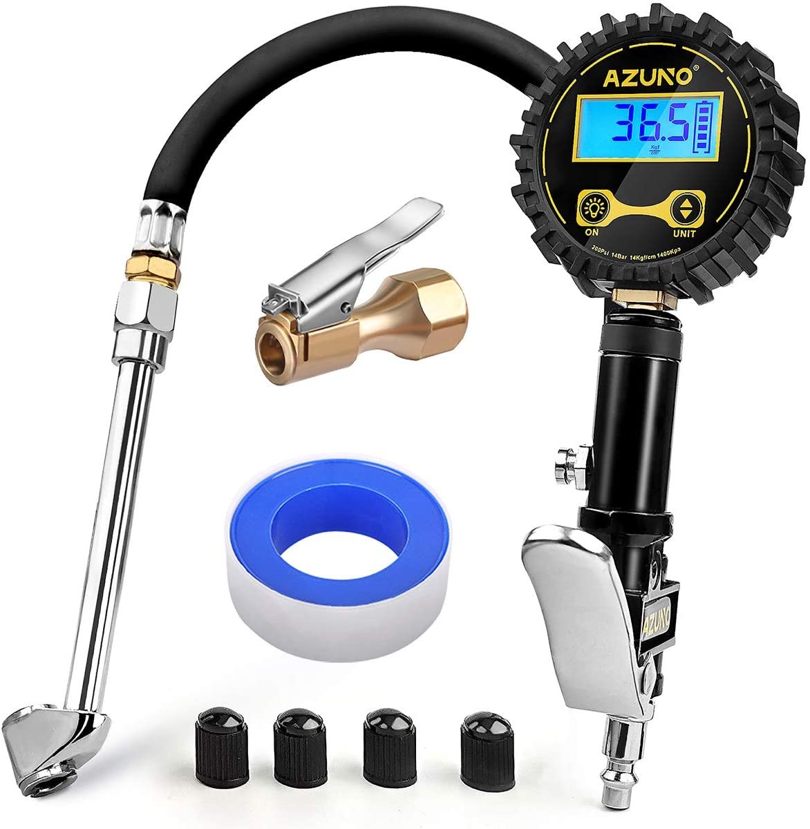 AZUNO Digital Tire Inflator with Pressure Gauge