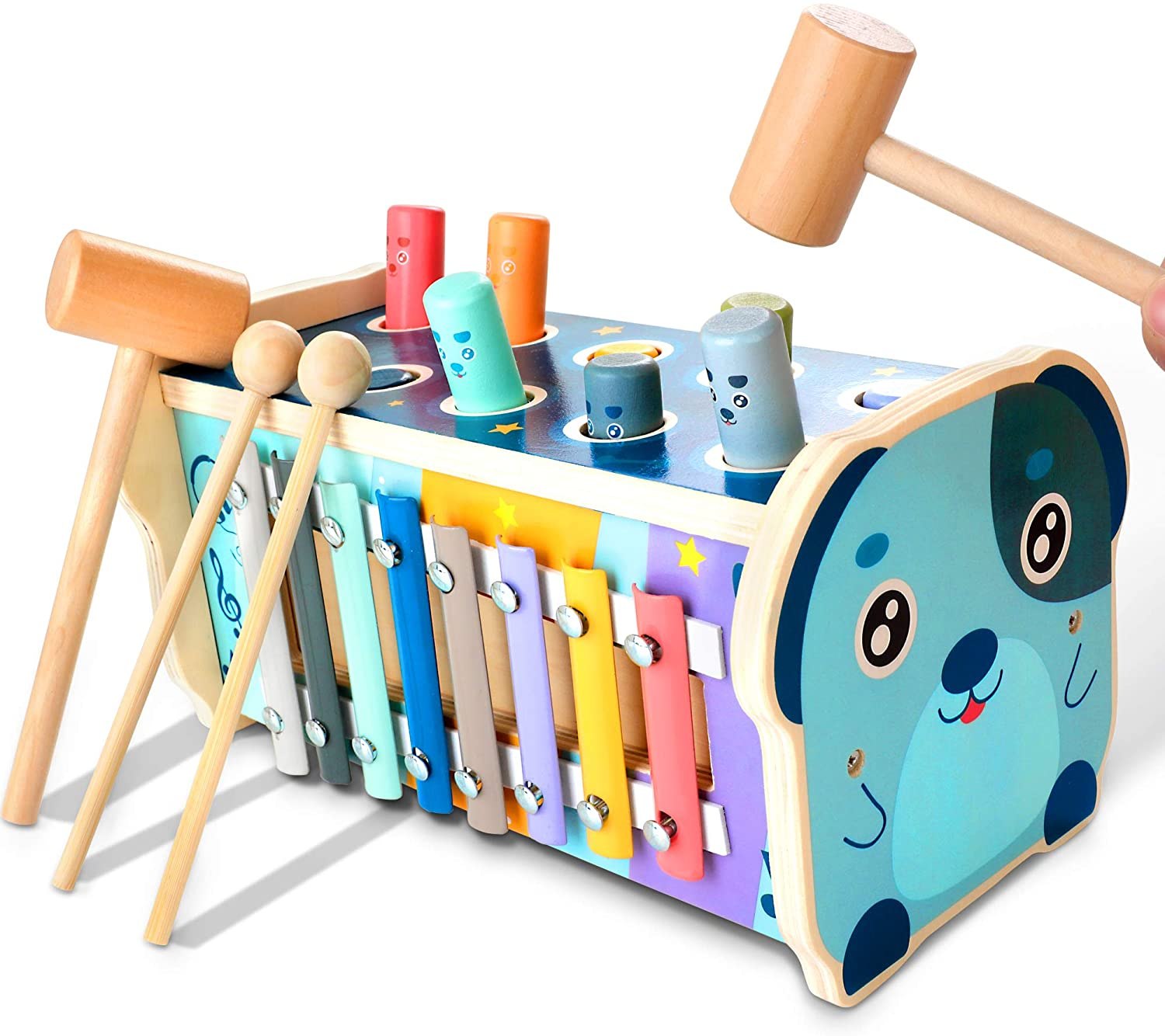 KIDWILL Wooden Hammering Pounding Toy
