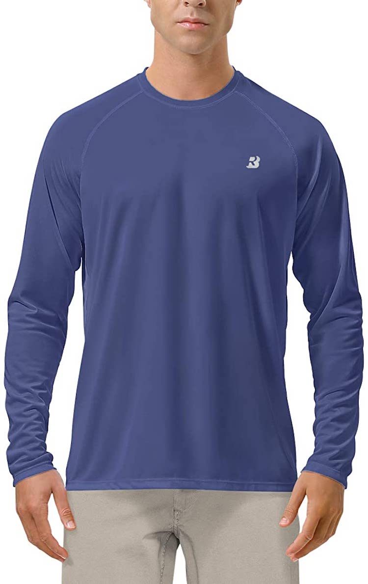 Roadbox UPF 50+ Fishing Shirts for Men Long Sleeve UV Sun Protection Tops