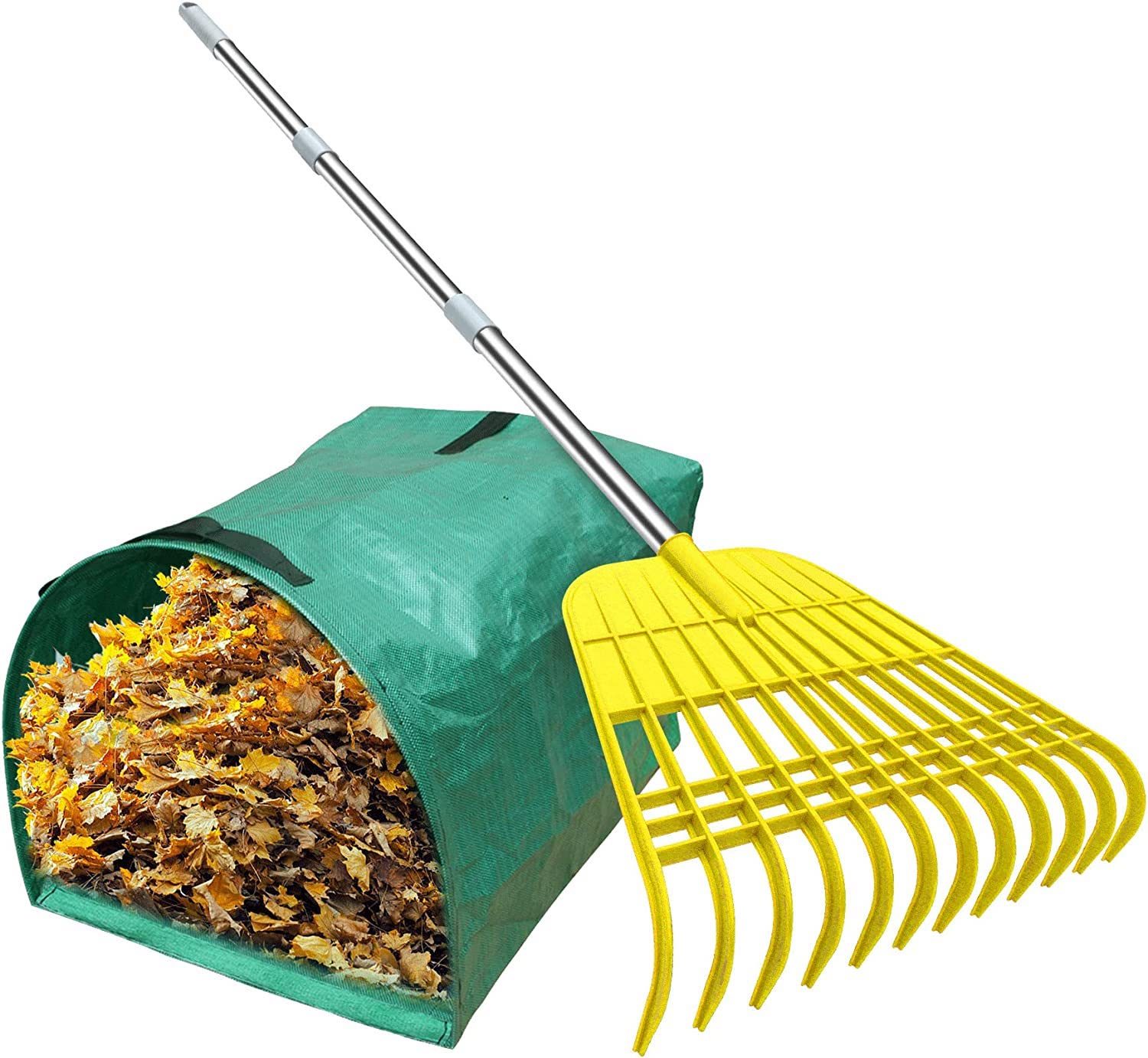 Gardzen 12 Tines Gardening Leaf Rake