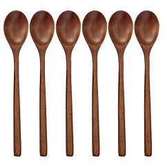 ADLORYEA Long-Handle Wooden Soup Spoons