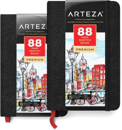 Arteza Mini Sketchbook, 3.5 x 5.5-Inch, Set of 2