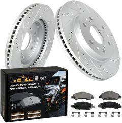 Weize Front Disc Brake Pads and Rotors Kit