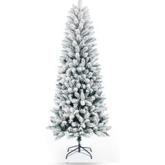 Senjie Artificial Christmas Tree, 6 foot, white