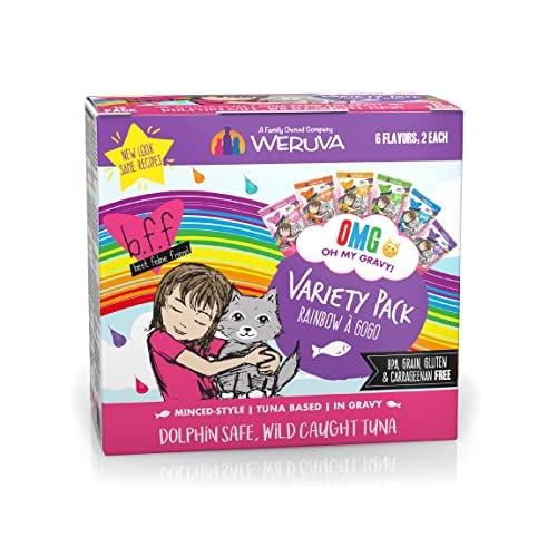 Weruva B.F.F. - Best Feline Friend Grain-Free Wet Cat Food Pouches (12-pack, 3 ounces each)