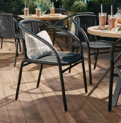 Wade Logan Arthor Rattan Indoor-Outdoor Restaurant Stack Chairs