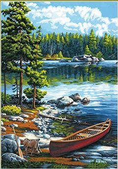 Dimensions Canoe Lake Paint by Numbers Craft Kit