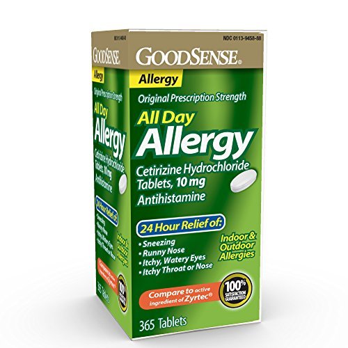 GoodSense 10 mg All Day Allergy Cetirizine HCL Tablets, 365 Count