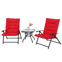 PHI VILLA 3-piece Padded Folding Bistro Set