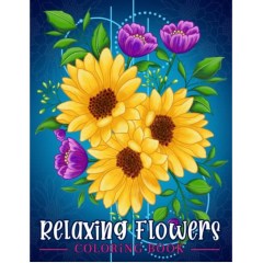 Coloring Book Kim Relaxing Flowers: Coloring Book for Adults