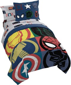 Jay Franco Marvel Avengers Emblems 7 Piece Full Bed Set