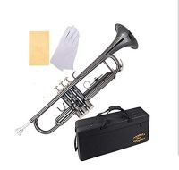 Glory Black Nickel with Engraved Flowers Brass Bb Trumpet