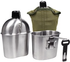 Goetland Stainless Steel WWII U.S. Military Canteen Kit