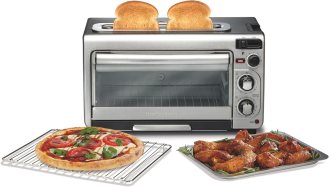 Hamilton Beach 2-in-1 Countertop Toaster Oven and Long Slot 2 Slice Toaster
