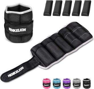 Henkelion Adjustable Ankle Weights, 2-10 lbs