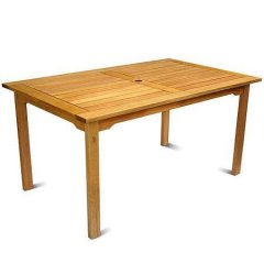 Milano FSC Eucalyptus Wood Rectangular Outdoor Dining Table