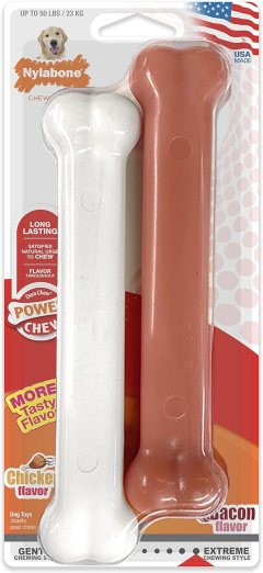 Nylabone Dura Chew Power Chew Classic Bone, 2-Pack