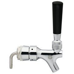 Pera Draft Beer Keg Faucet with Flow Controller Chrome Plating Shank Tap