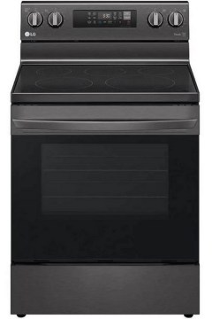 LG 6.3 cu. ft. Black Stainless Electric Convection Smart Range