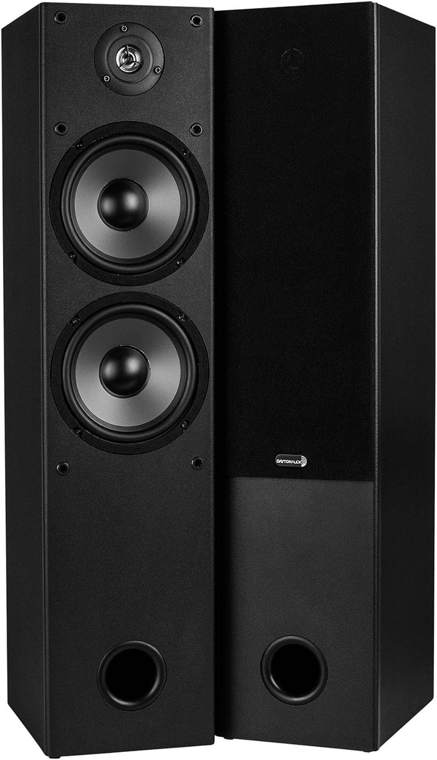 Dayton Audio T652 Dual 6-1/2&quot; Woofers and 5/8&quot; Dome Tweeter 2-Way Tower Speaker Pair