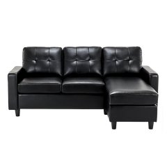 Winston Porter Sylvette Faux Leather Reversable Sofa