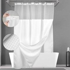 N+Y HOME Extra Long Waffle Weave Shower Curtain