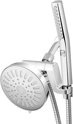 Waterpik High Pressure Hand Held Wand and Rain Shower Head Combo